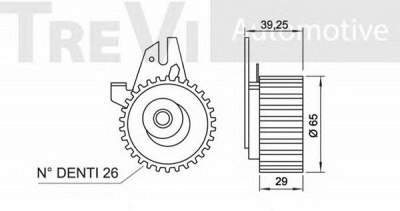 TREVI AUTOMOTIVE td1286 -  Натяжной ролик, ремень ГРМ